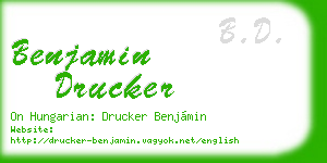 benjamin drucker business card
